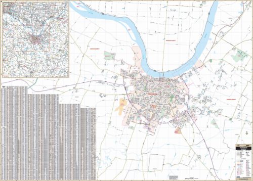 Owensboro Ky Zip Code Map Owensboro, Ky Wall Map – Kappa Map Group