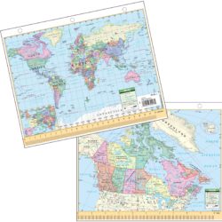 UNI15024 US amp; World Notebook MAP 8-1/2 X 11 