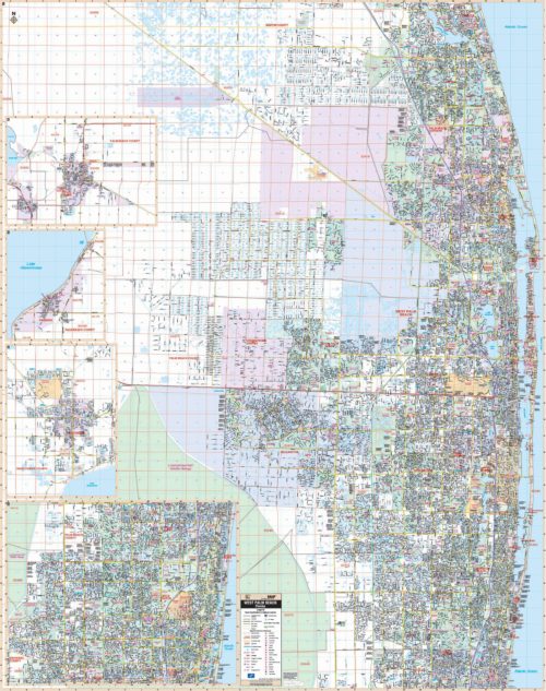 West Palm Beach & Palm Beach Co, FL Wall Map – KAPPA MAP GROUP