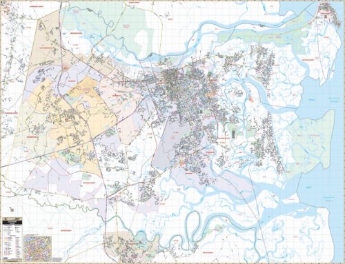 Savannah Ga Zip Code Map Savannah & Chatham County, Ga Wall Map – Kappa Map Group