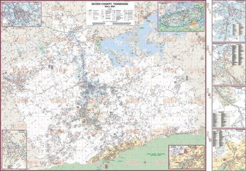 Sevier County Zip Code Map Sevier County, Tn Wall Map – Kappa Map Group