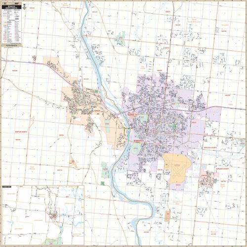 Mandan Zip Code Map Bismarck & Mandan, Nd Wall Map – Kappa Map Group