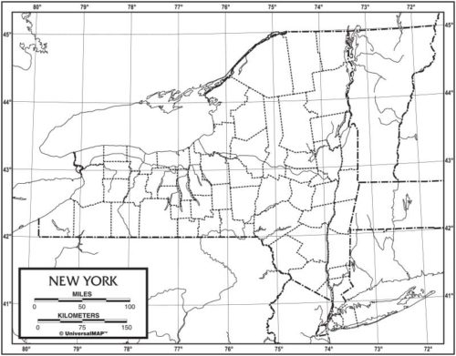 New York Outline Map 50 Pack – KAPPA MAP GROUP