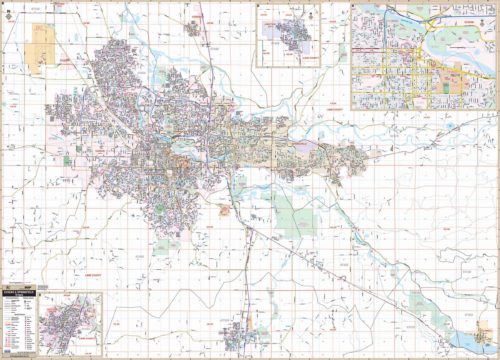 Eugene City Limits Map Eugene – Springfield, Or Wall Map – Kappa Map Group