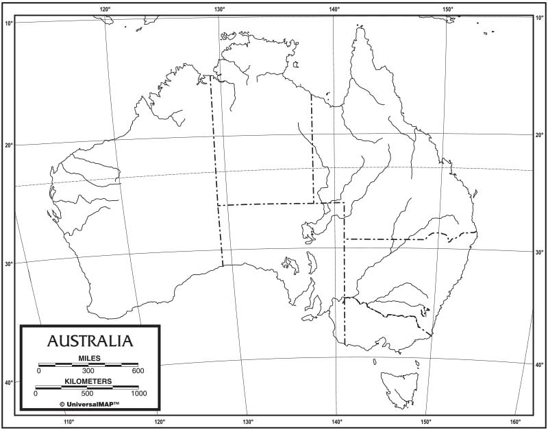 Australia Outline Map 50 Pack - KAPPA MAP GROUP