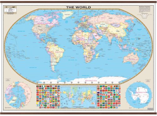 World Large Scale Wall Map Kappa Map Group