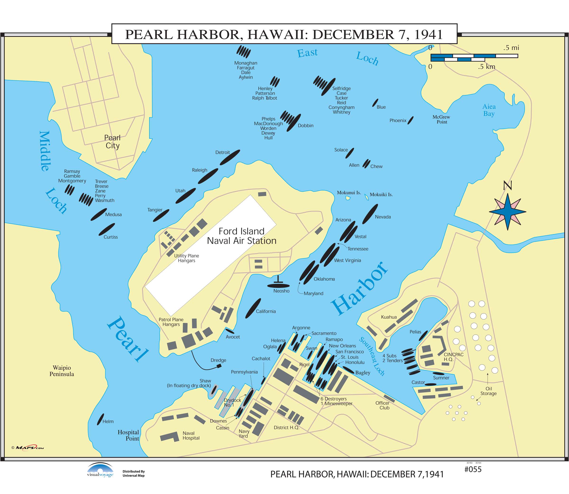 Pearl Harbor Hawaii Map