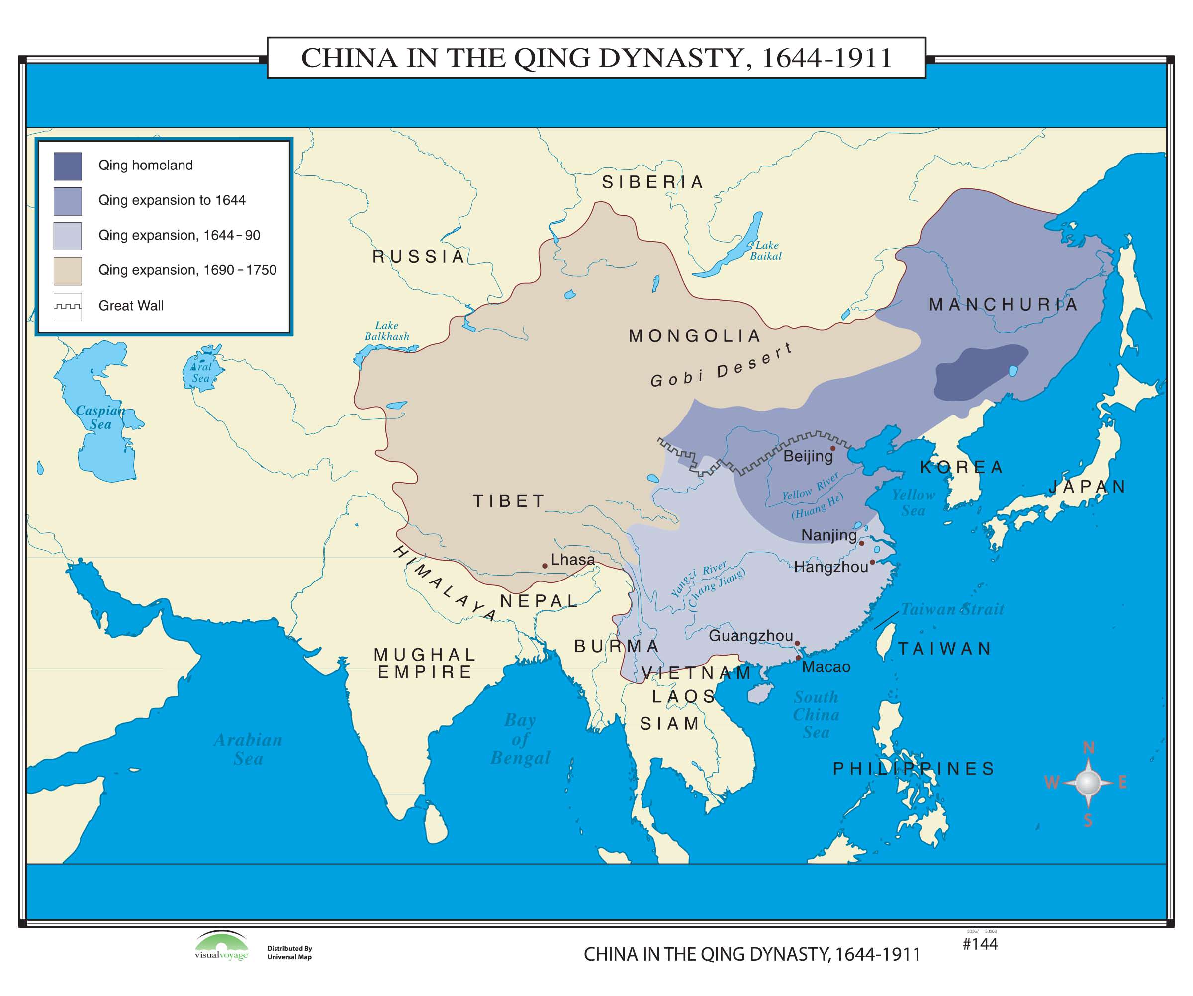 map of qing china 144 China In The Qing Dynasty 1644 1911 Kappa Map Group map of qing china