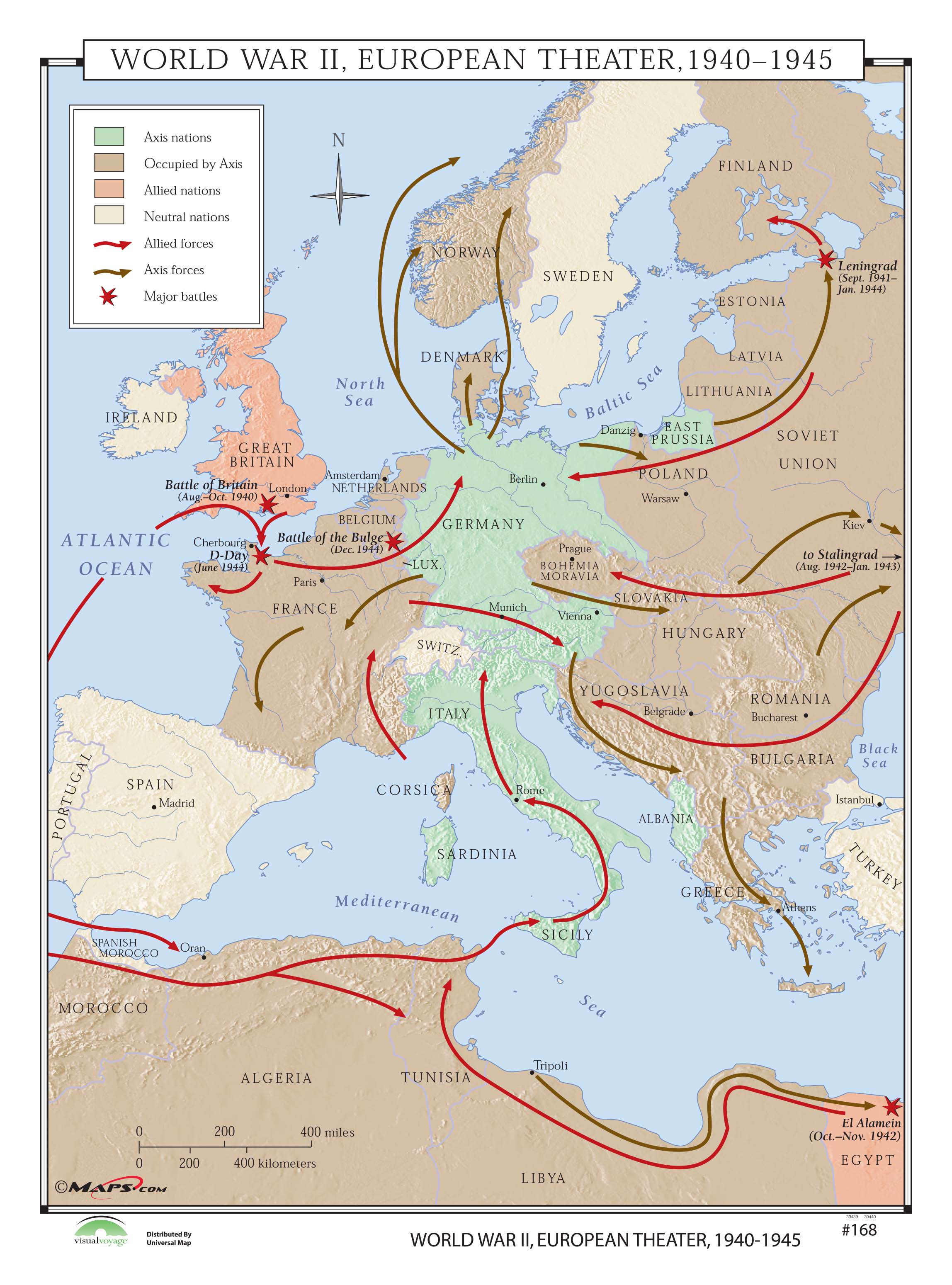  168 World  War  II  European Theatre 1940 1945 KAPPA MAP 