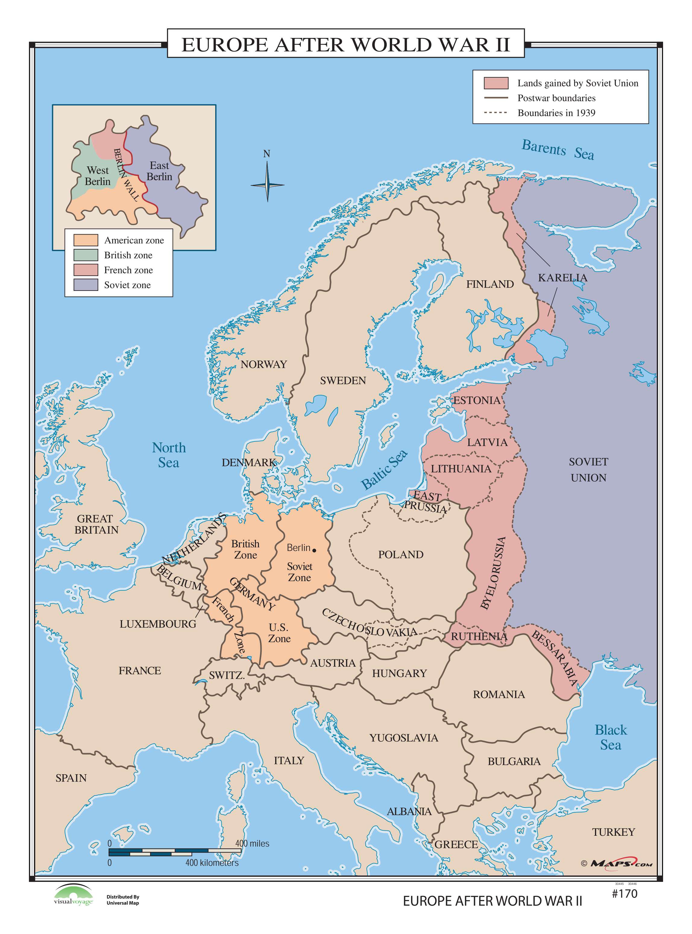 Map Of Europe After World War I 170 Europe After World War II – KAPPA MAP GROUP